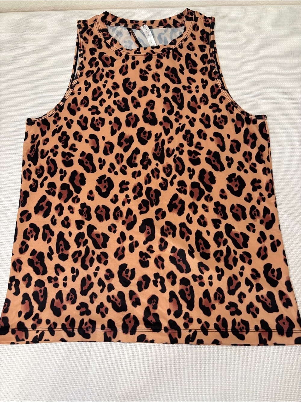 Fabletics Leopard Print Tank Top - Tan & Black Size S